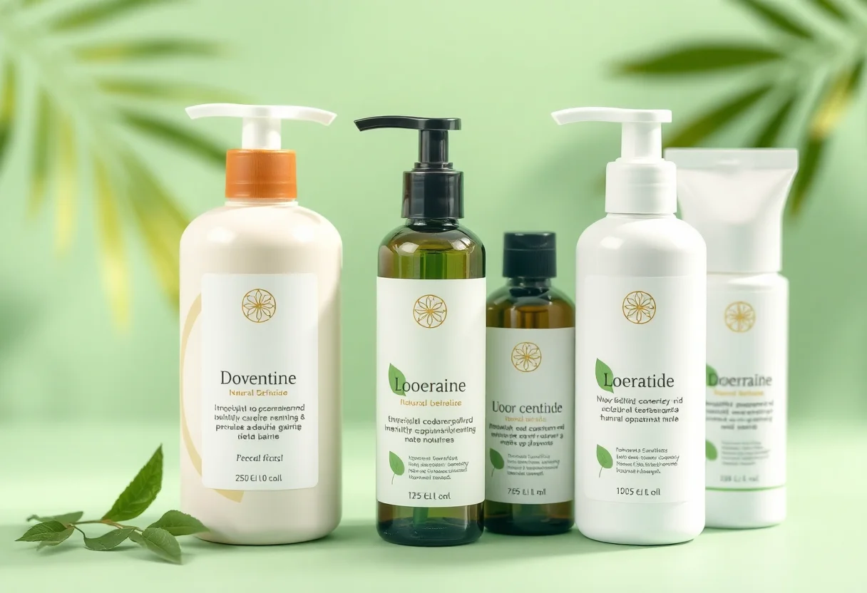 Modern and eco-friendly packaging design for a natural skincare brand.